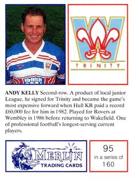 1991 Merlin Rugby League #95 Andy Kelly Back